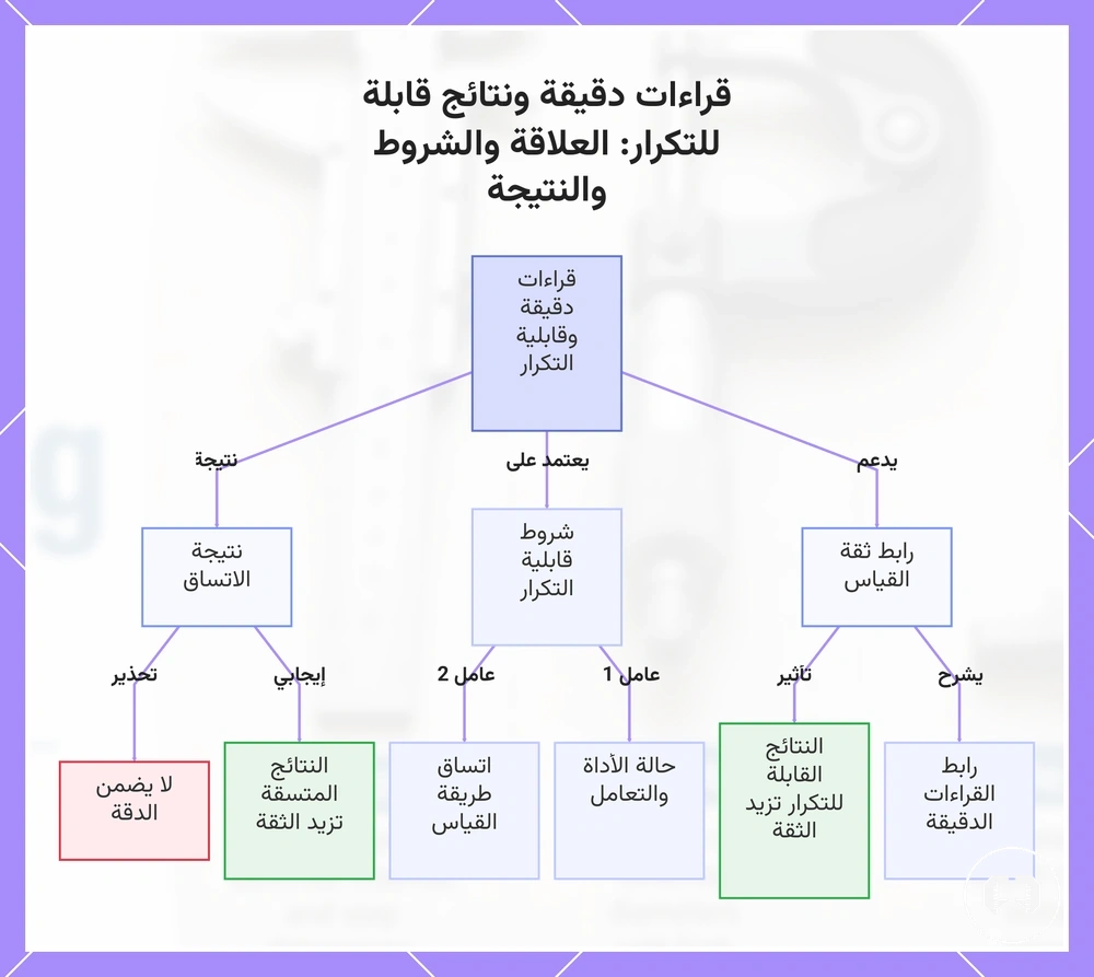 قراءات دقيقة ونتائج قابلة للتكرار: العلاقة والشروط والنتيجة