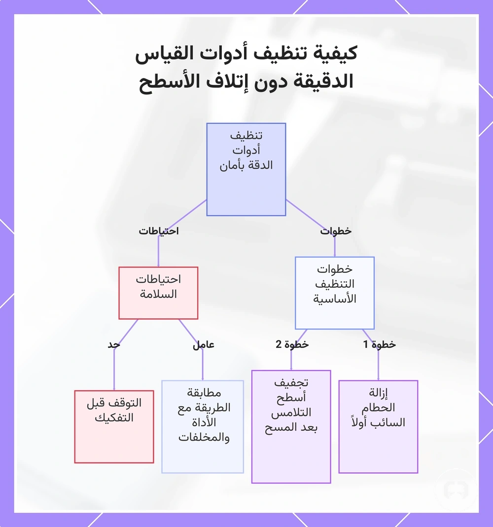 كيفية تنظيف أدوات القياس الدقيقة دون إتلاف الأسطح