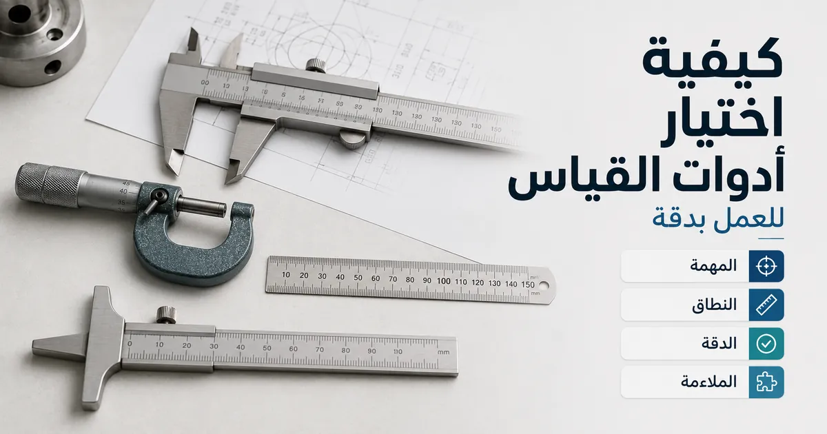 أدوات قياس دقيقة مرتبة لاختيار الأداة المناسبة للعمل الدقيق