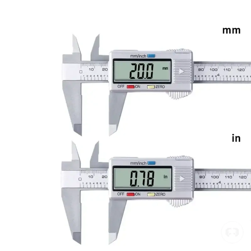 Digitaler Vernier-Messschieber aus Carbonfaser mit LCD-Anzeige für Messungen von 0 bis 150 mm