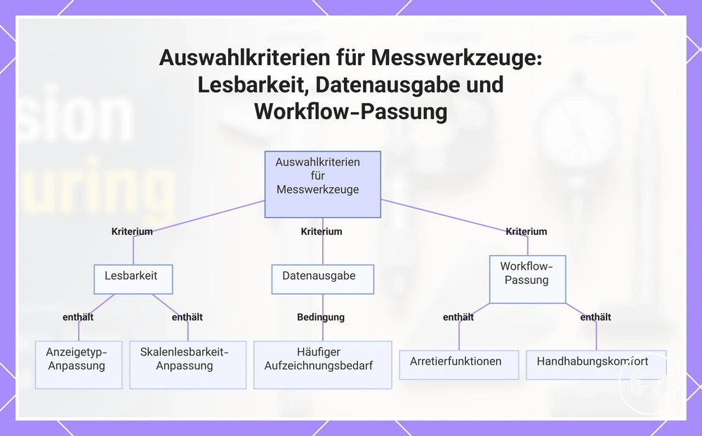 Auswahlkriterien für Messwerkzeuge: Lesbarkeit, Datenausgabe und Workflow-Passung