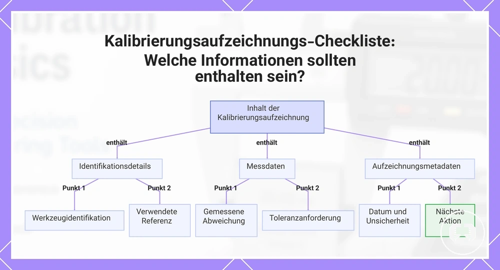 Kalibrierungsaufzeichnungs-Checkliste: Welche Informationen sollten enthalten sein?
