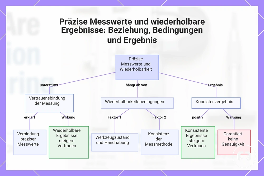 Präzise Messwerte und wiederholbare Ergebnisse: Beziehung, Bedingungen und Ergebnis