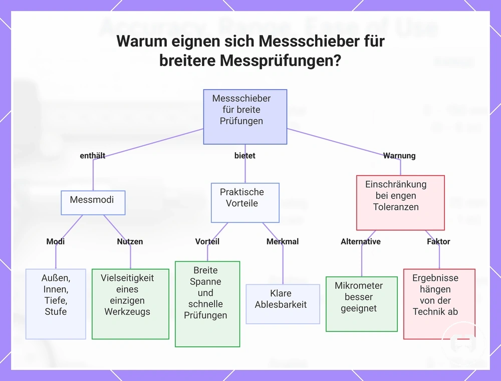 Warum eignen sich Messschieber für breitere Messprüfungen?