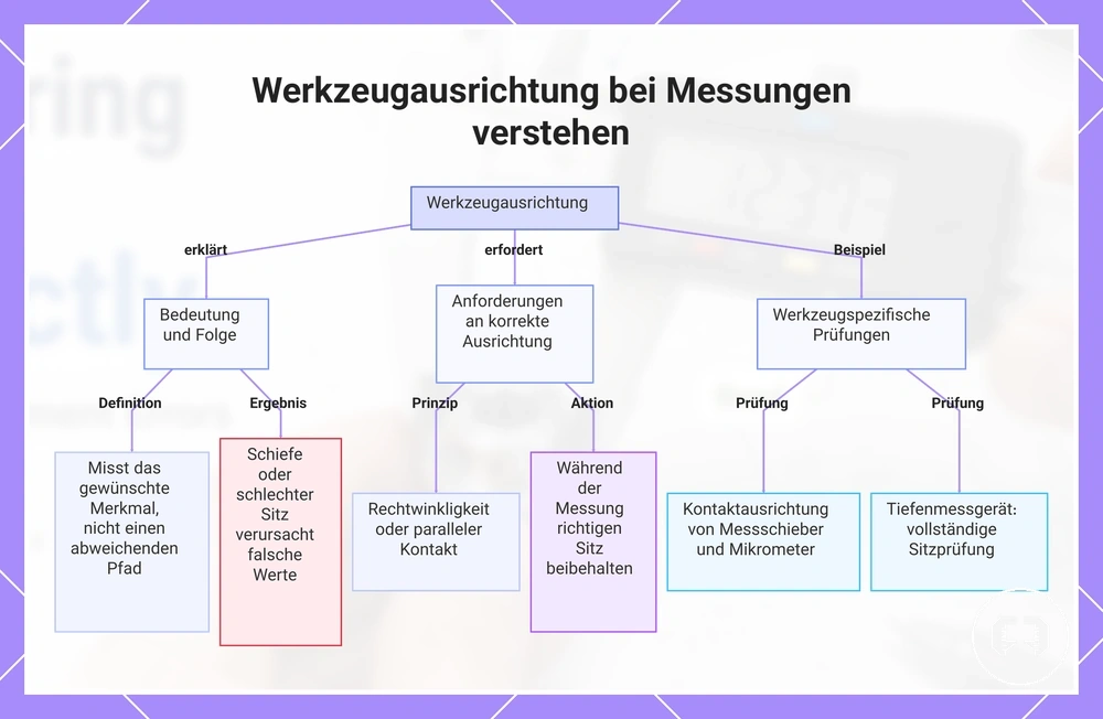 Werkzeugausrichtung bei Messungen verstehen