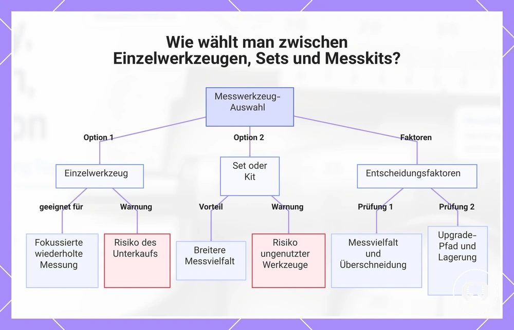 Wie wählt man zwischen Einzelwerkzeugen, Sets und Messkits?