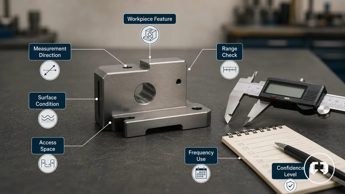 Workpiece measurement need shown before choosing a precision measuring tool