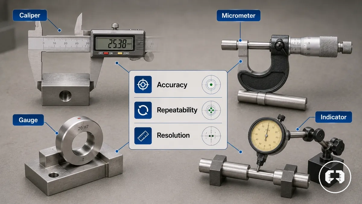 Comparison of accuracy and repeatability across common precision measuring tool types