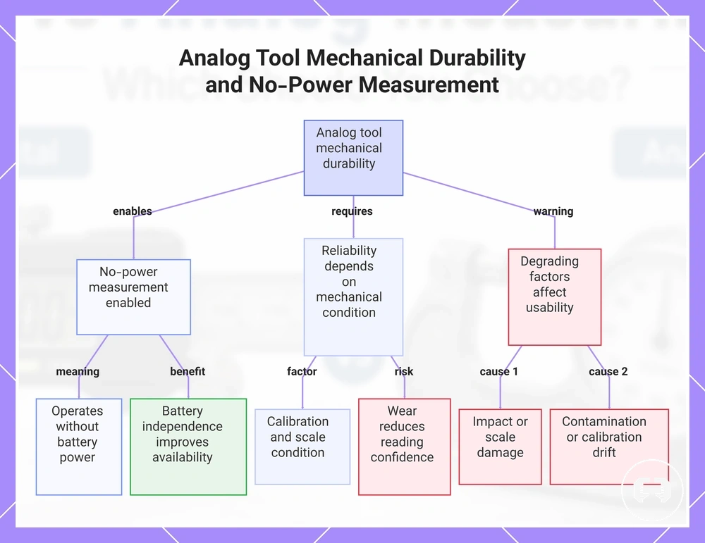 Analog Tool Mechanical Durability and No-Power Measurement