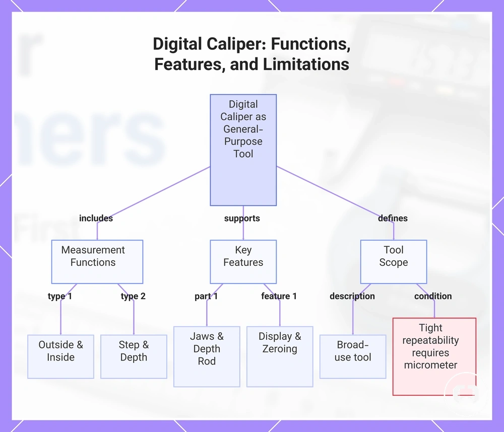 Digital Caliper: Functions, Features, and Limitations