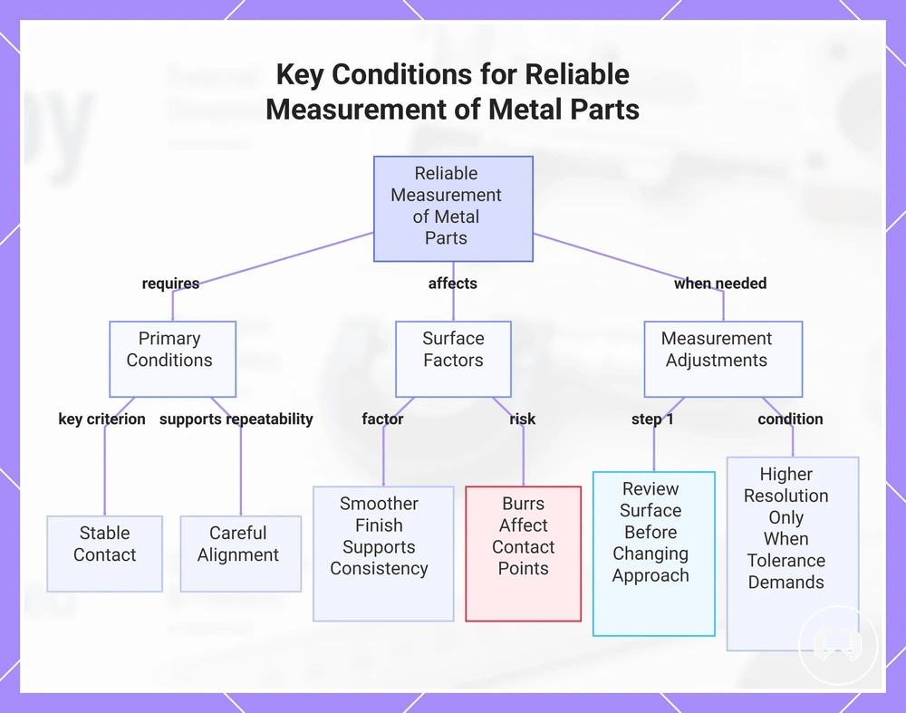 Key Conditions for Reliable Measurement of Metal Parts