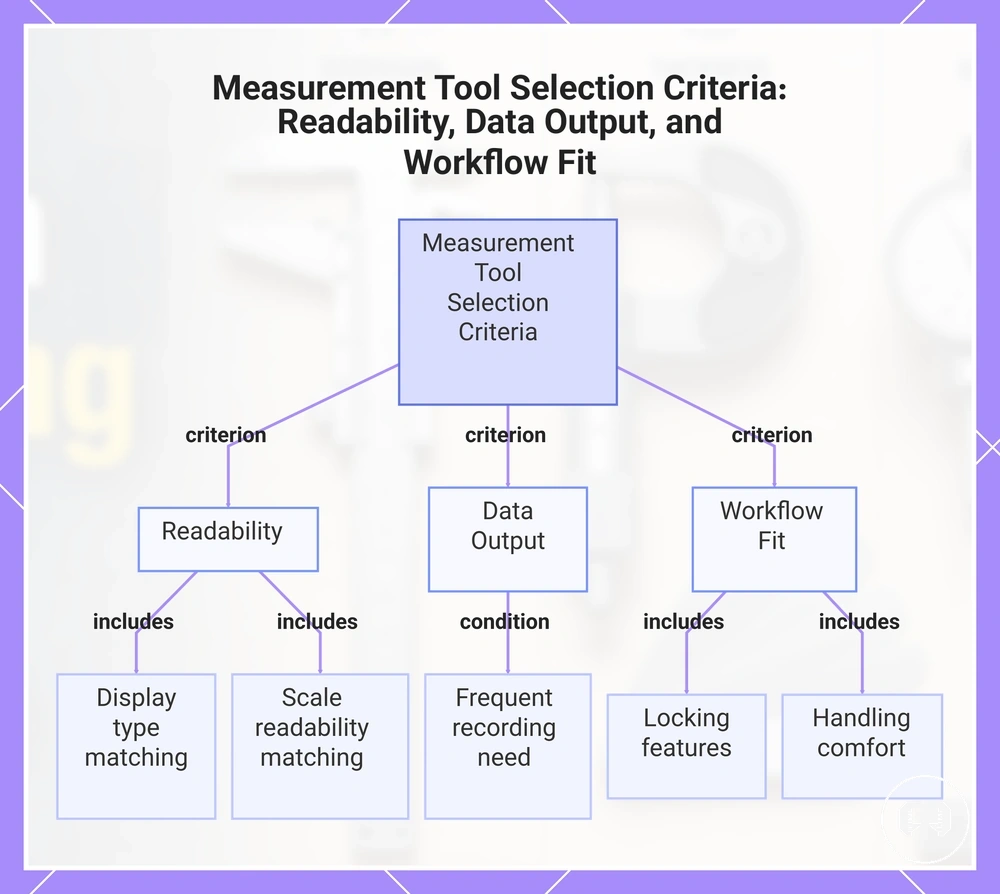 Measurement Tool Selection Criteria: Readability, Data Output, and Workflow Fit