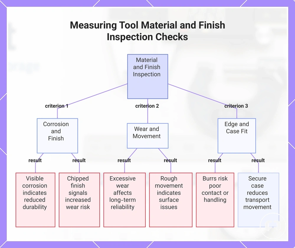 Measuring Tool Material and Finish Inspection Checks