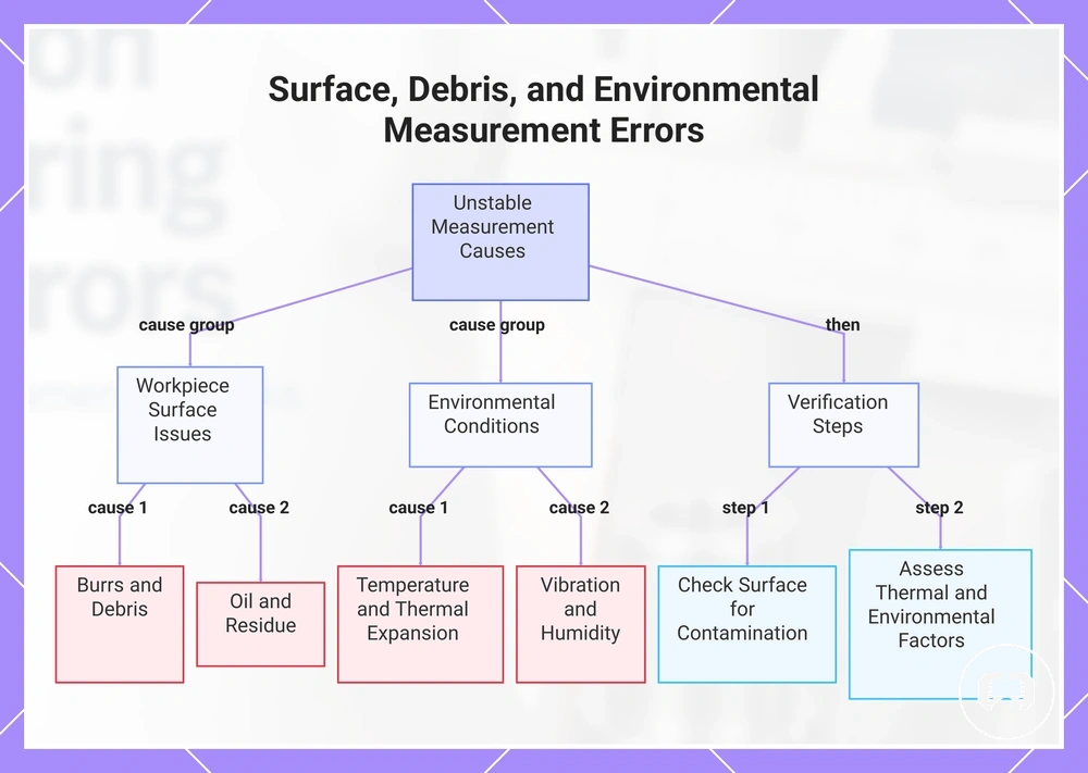 Surface, Debris, and Environmental Measurement Errors