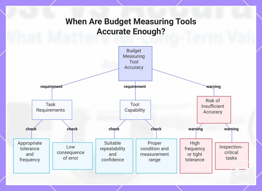 When Are Budget Measuring Tools Accurate Enough?