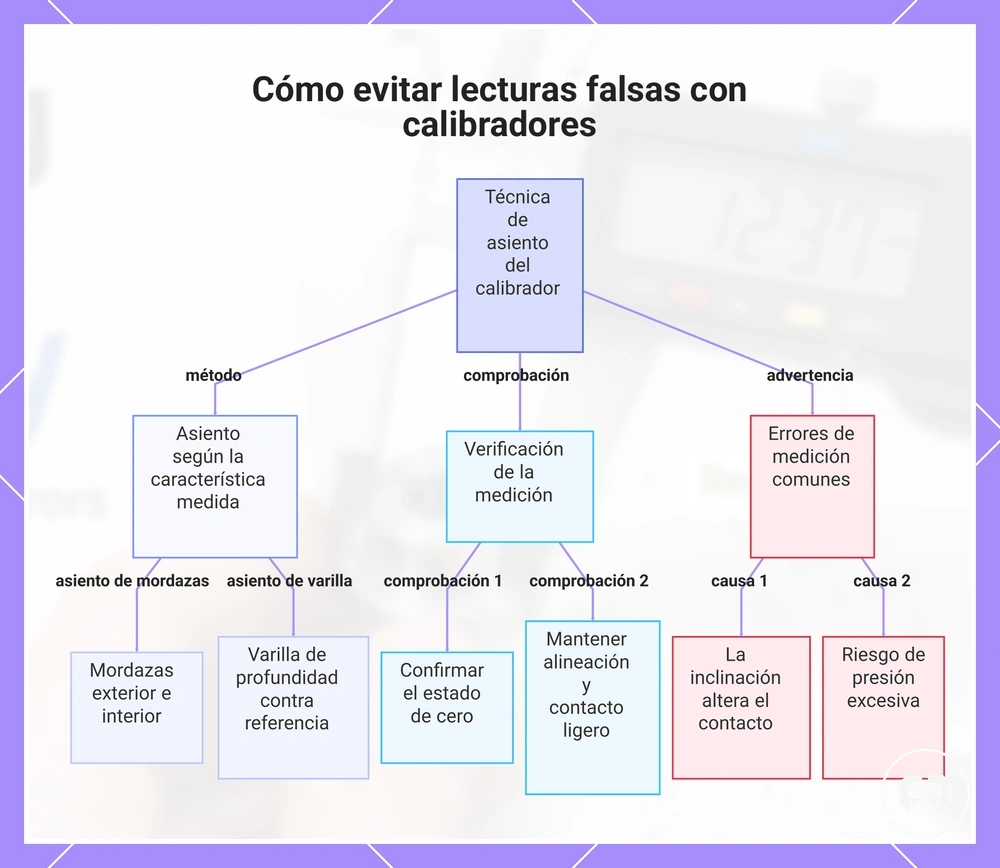 Cómo evitar lecturas falsas con calibradores
