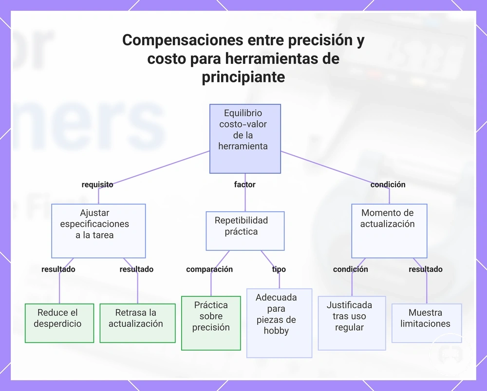 Compensaciones entre precisión y costo para herramientas de principiante