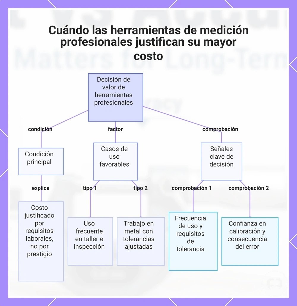 Cuándo las herramientas de medición profesionales justifican su mayor costo