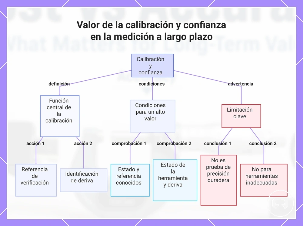 Valor de la calibración y confianza en la medición a largo plazo