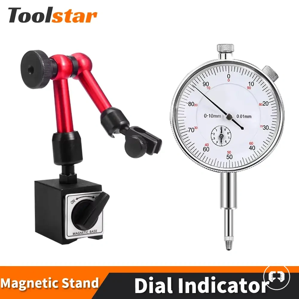 Base magnétique pour comparateur à cadran, alésomètre et outils de mesure comparative