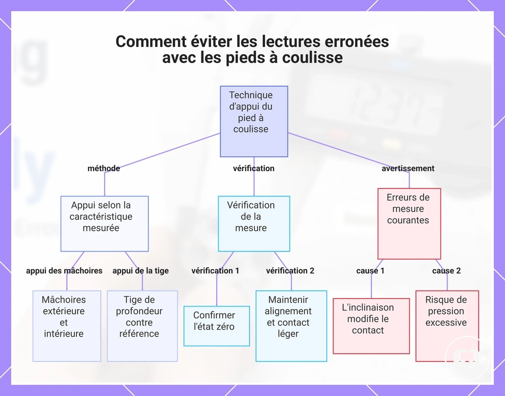 Comment éviter les lectures erronées avec les pieds à coulisse
