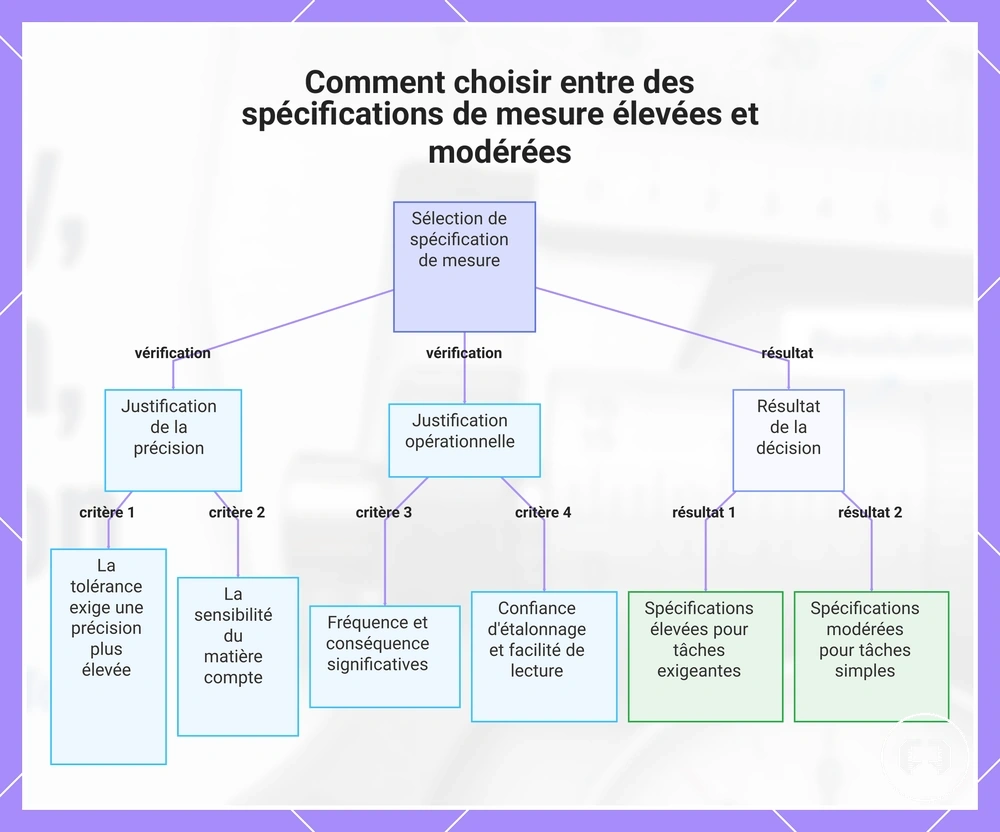 Comment choisir entre des spécifications de mesure élevées et modérées