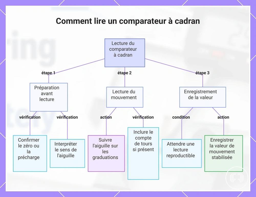 Comment lire un comparateur à cadran