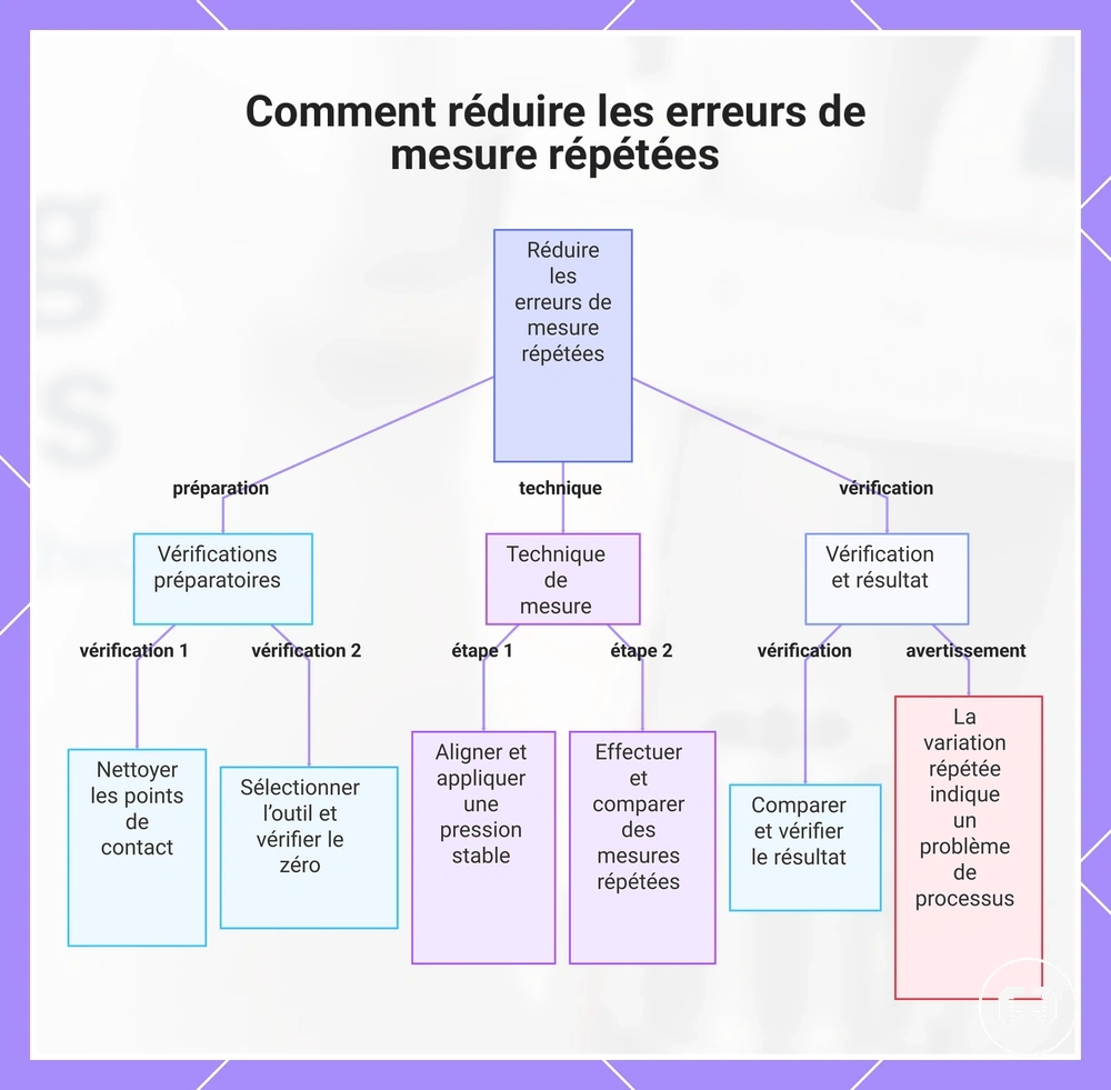 Comment réduire les erreurs de mesure répétées