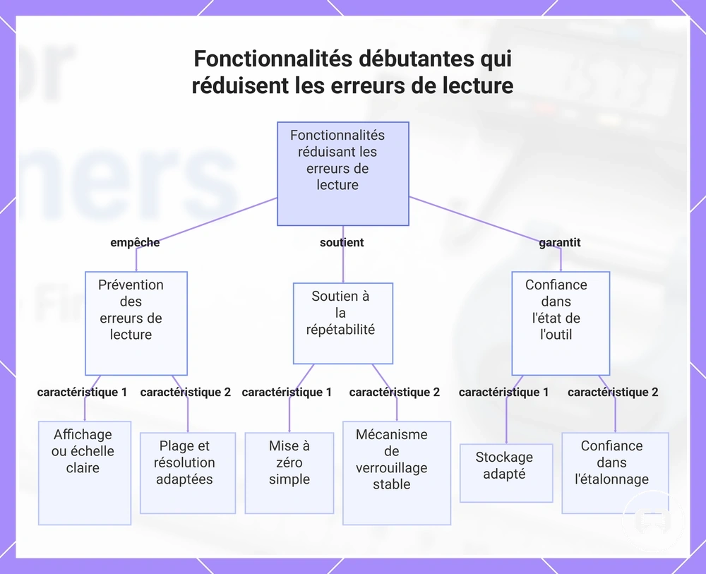 Fonctionnalités débutantes qui réduisent les erreurs de lecture