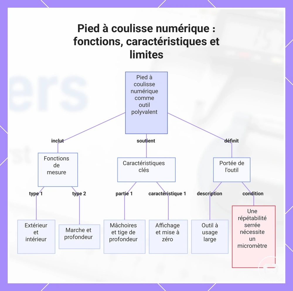 Pied à coulisse numérique : fonctions, caractéristiques et limites