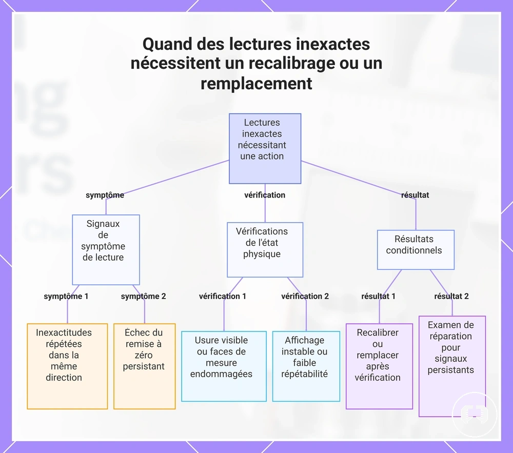Quand des lectures inexactes nécessitent un recalibrage ou un remplacement