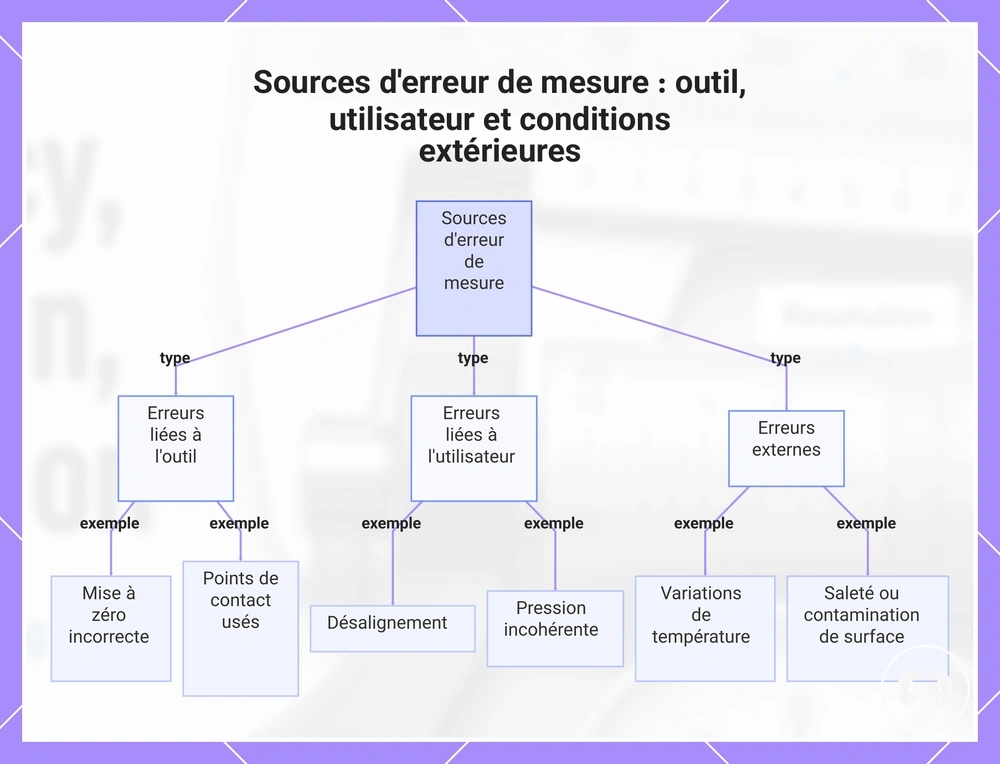 Sources d'erreur de mesure : outil, utilisateur et conditions extérieures