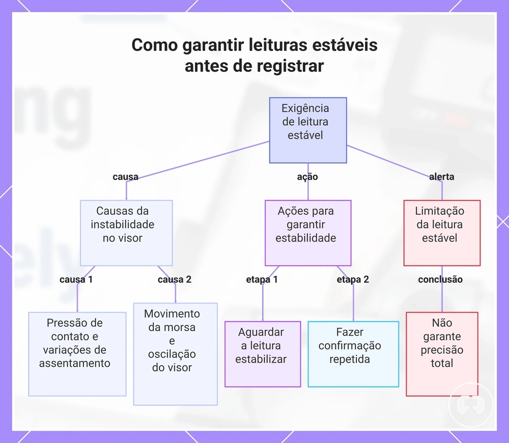 Como garantir leituras estáveis antes de registrar