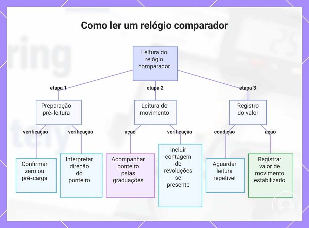 Como ler um relógio comparador
