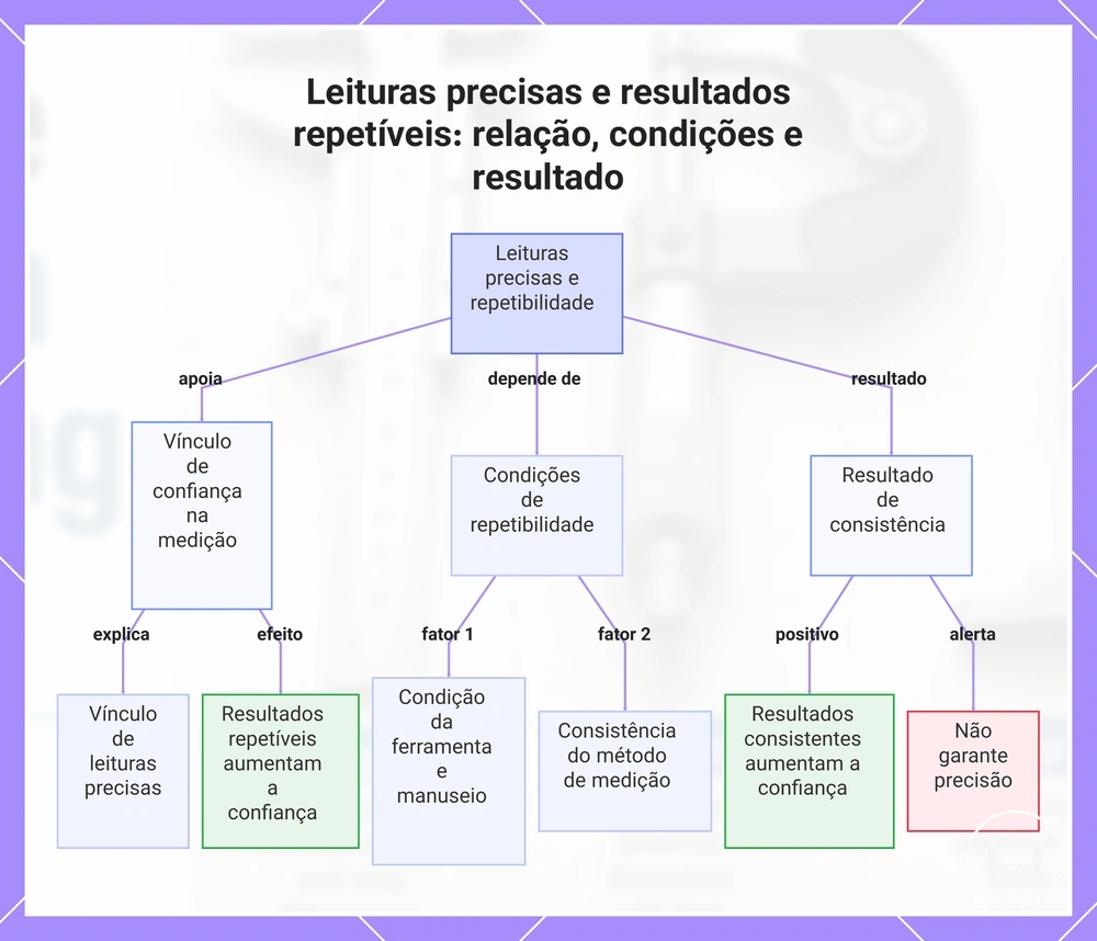 Leituras precisas e resultados repetíveis: relação, condições e resultado