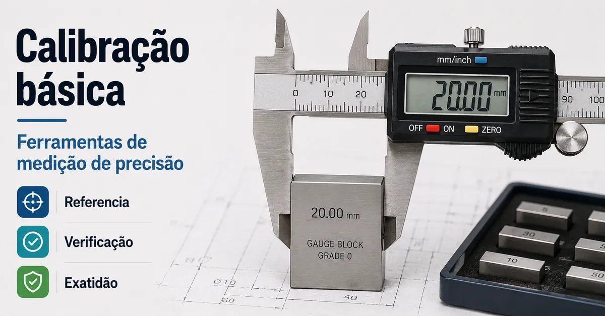Ferramenta de medição de precisão verificada com referência de calibração para checar a exatidão